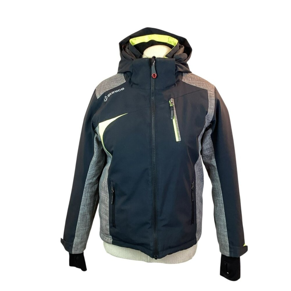 Sunice Thinsulate Insulated Ski Snowboard Jacket Youth 12 Polyester Black Gray